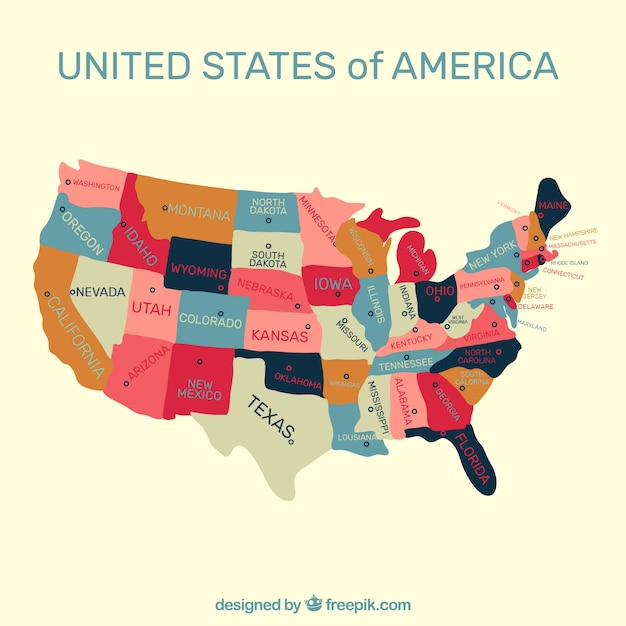 Free vector united states of america map background