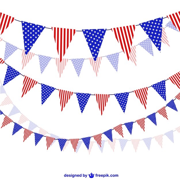 United States celebration garlands vector