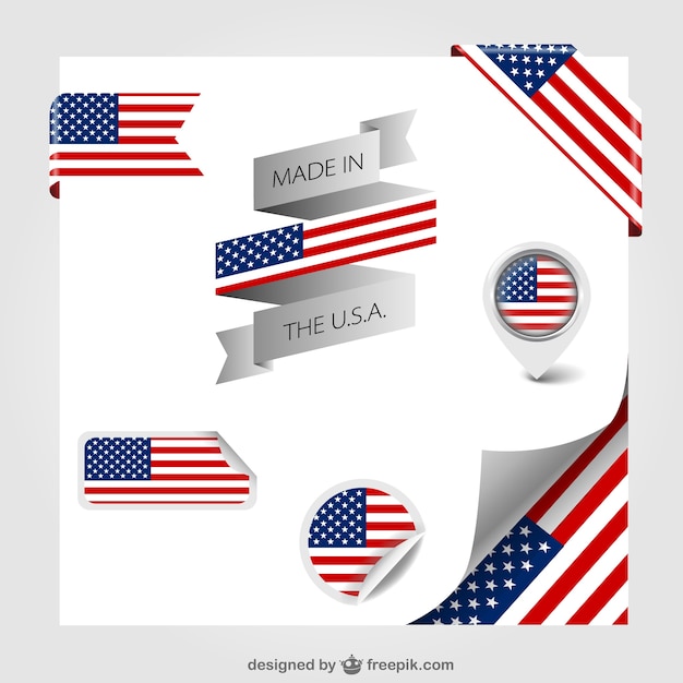 United States flag stickers