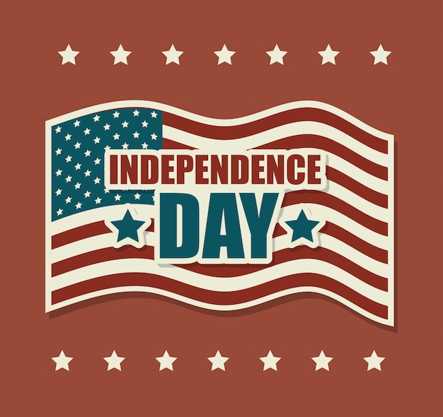 Free Vector united states happy independence day, 4th july celebration