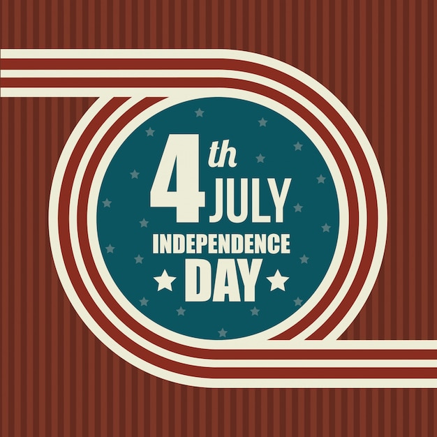 Free vector united states happy independence day, 4th july celebration