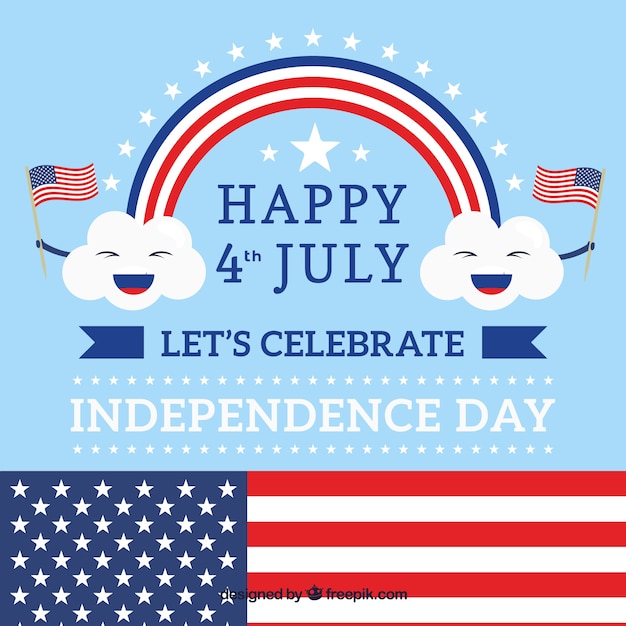 Free Vector united states independence day celebration background