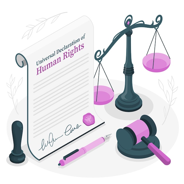 Free Vector universal declaration of human rights concept illustration