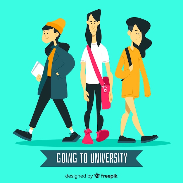 Free Vector university student collection