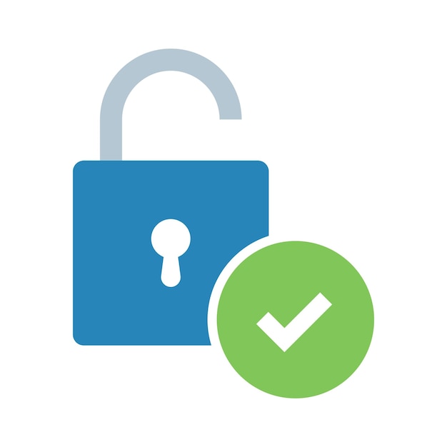 Free vector unlocked padlock check mark