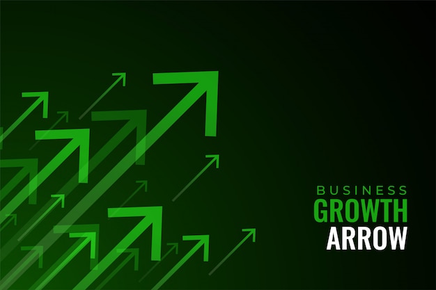 Free Vector upward green arrows of business sale growth