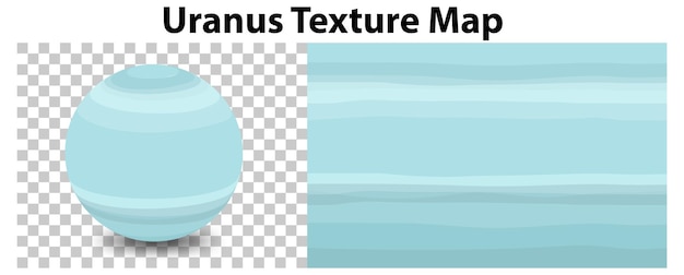 Free vector uranus planet on transparent with uranus texture map