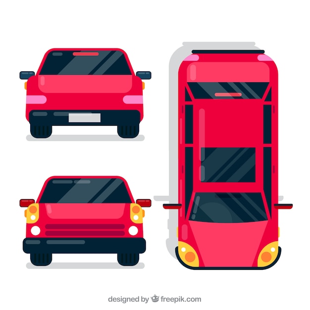 Urban car with flat design