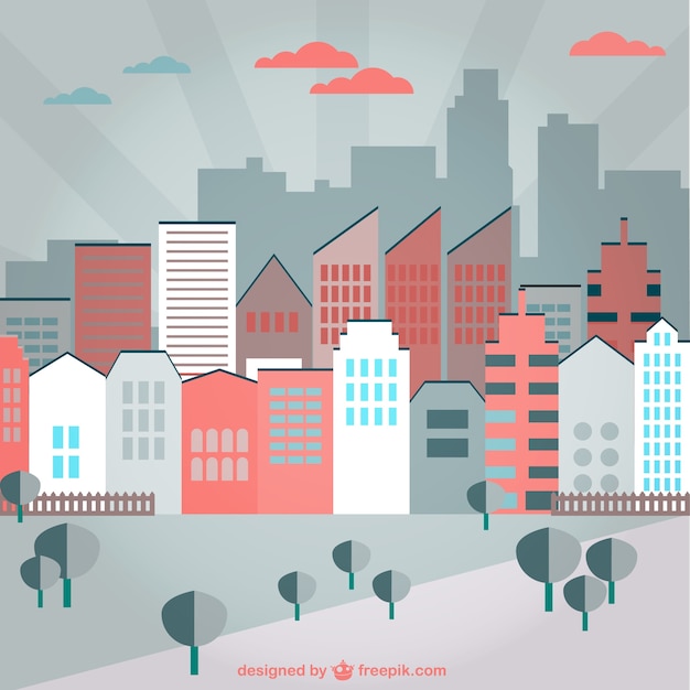 Free vector urban colorful background