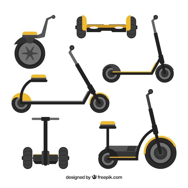 Free Vector urban scooters with elegant style