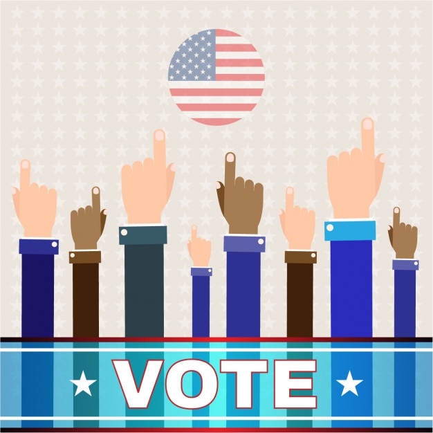 Free Vector usa election background design