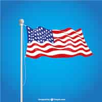 Free vector usa flag over blue background