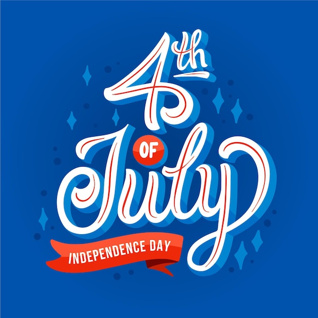 Usa independence day lettering