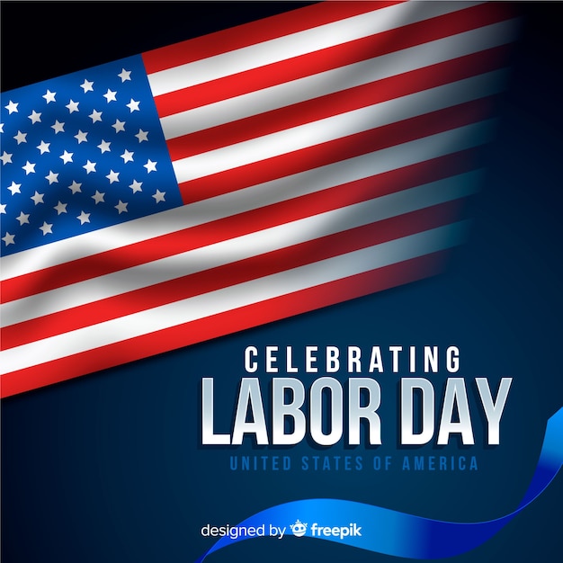 Usa labor day background in realistic style