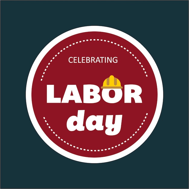 Free Vector usa labor day badge design