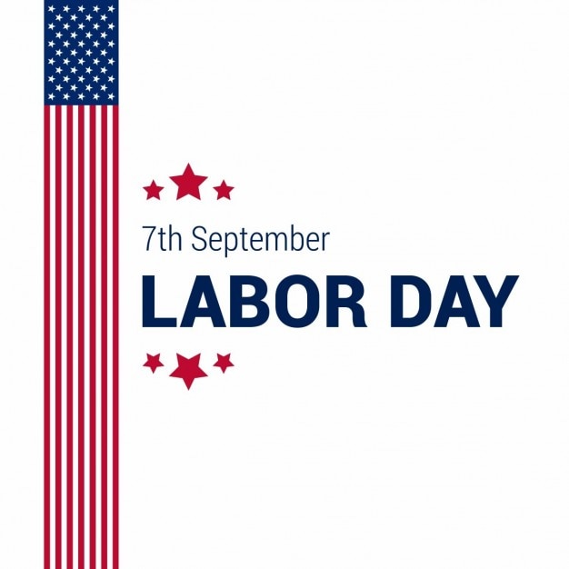 Free Vector usa labor day card