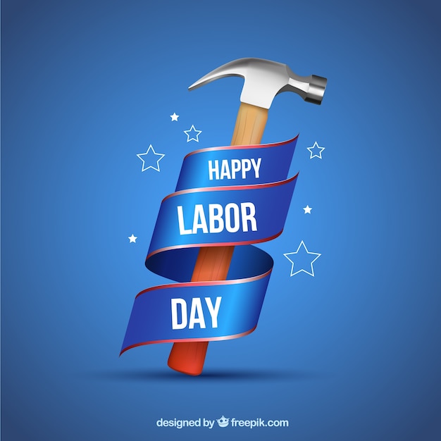 Usa labor day concept with realistic style