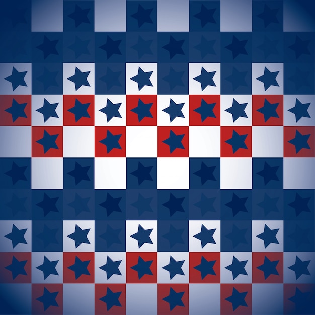 usa pattern with squares and stars