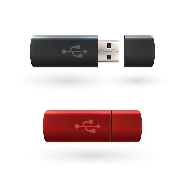 Free Vector usb flash drive