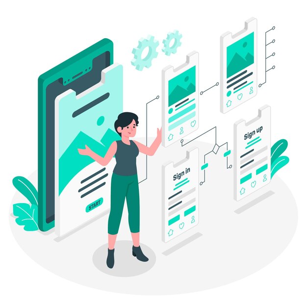 User flow concept illustration