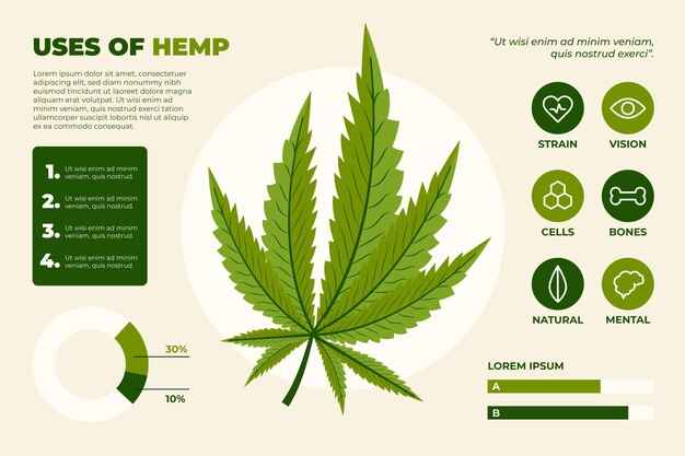 Uses of hemp infographic