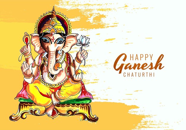 Utsavganesh chaturthi festival card background