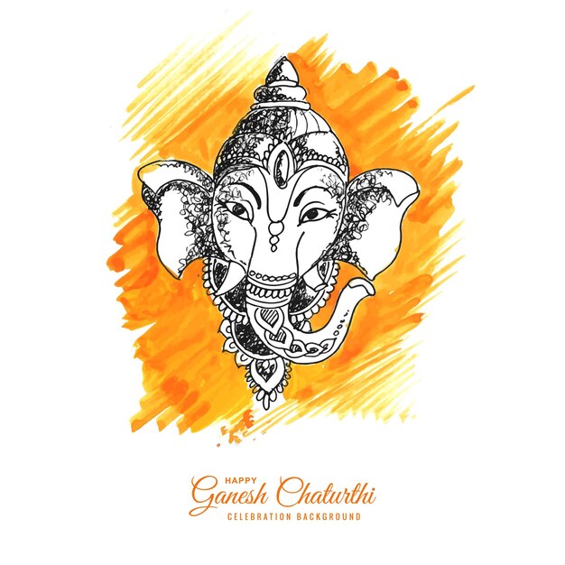 Utsavganesh chaturthi festival card background