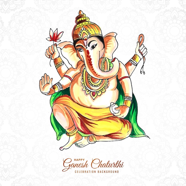 Utsavganesh chaturthi festival card background