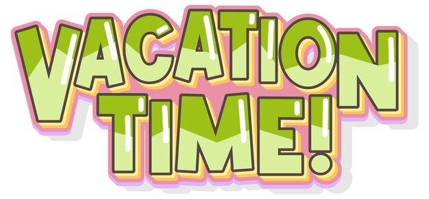 Vacation Time typography logo