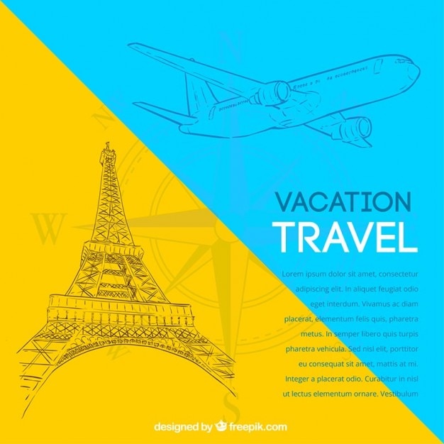 Free Vector vacation travel background