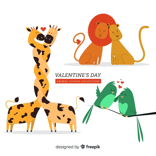 Valentine animal couple collection