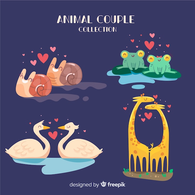 Valentine animal couple collection