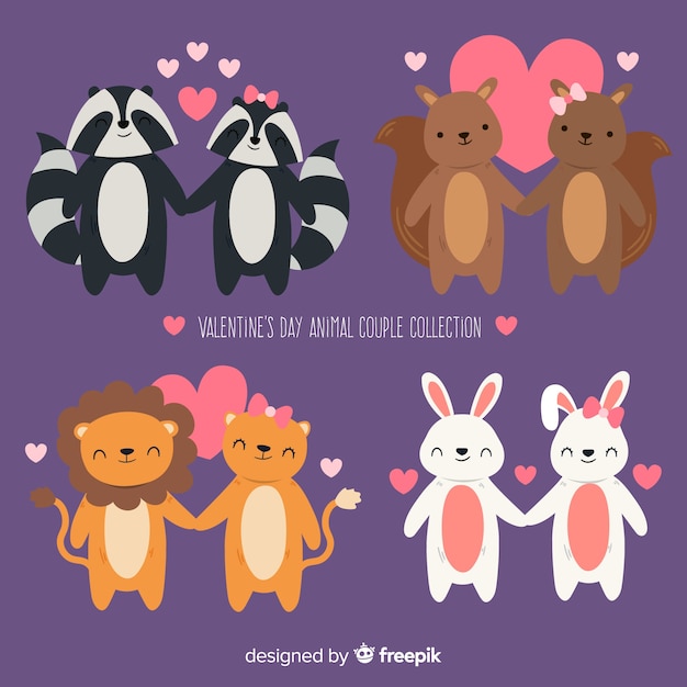 Valentine animal couple collection