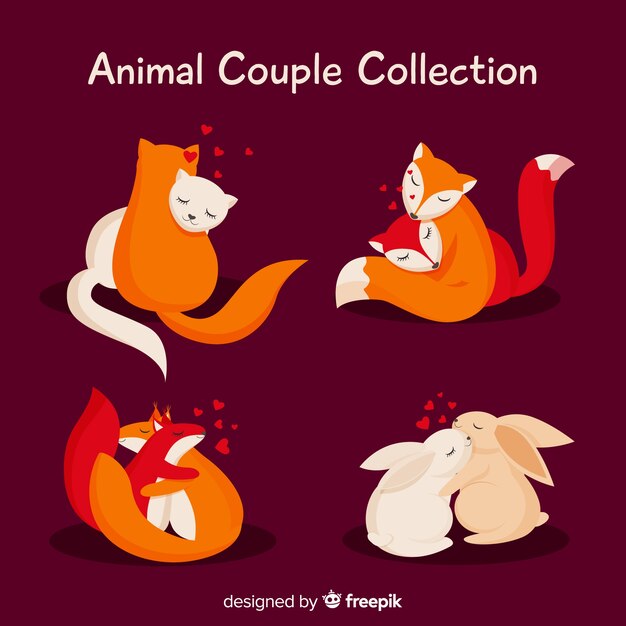 Valentine animal couple collection