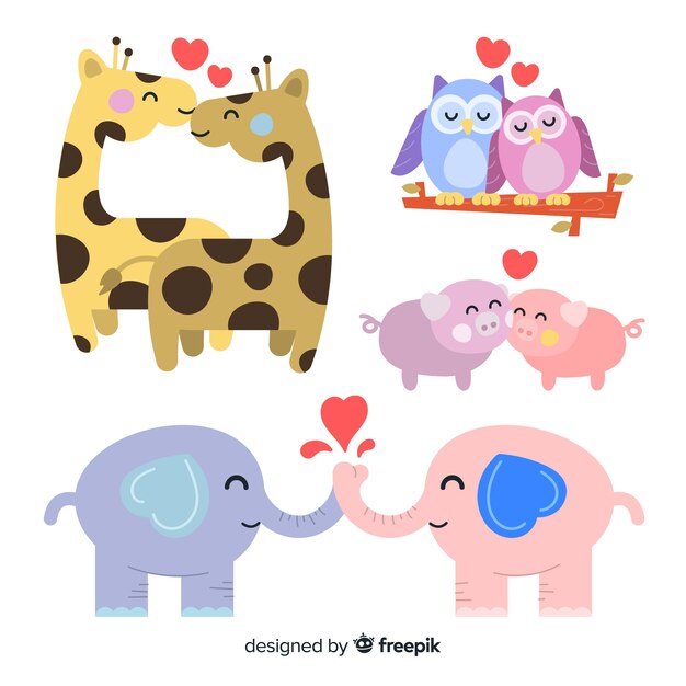 Valentine animals pack