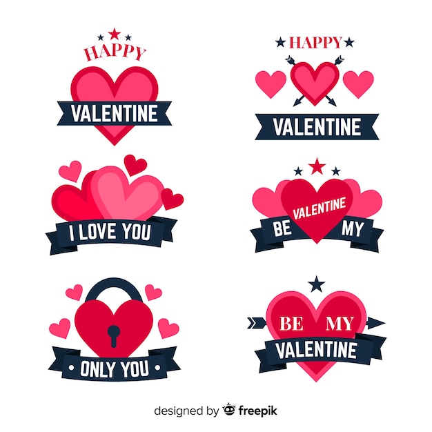 Valentine badge pack