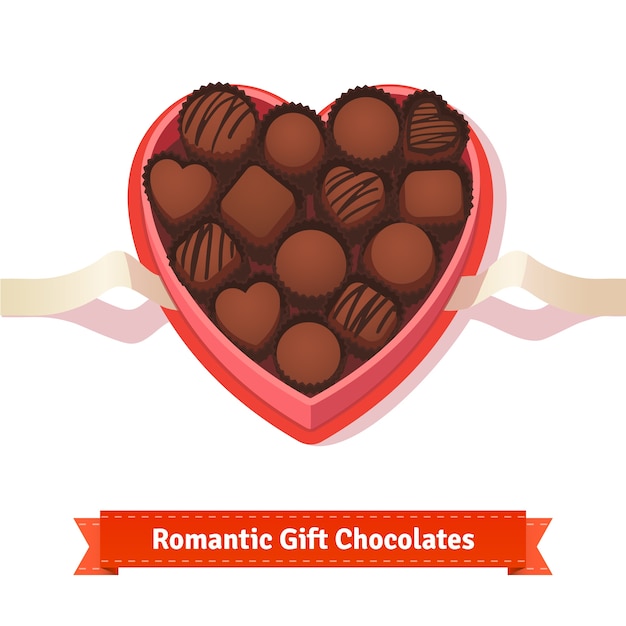 Free Vector valentine day, birthday chocolates in box