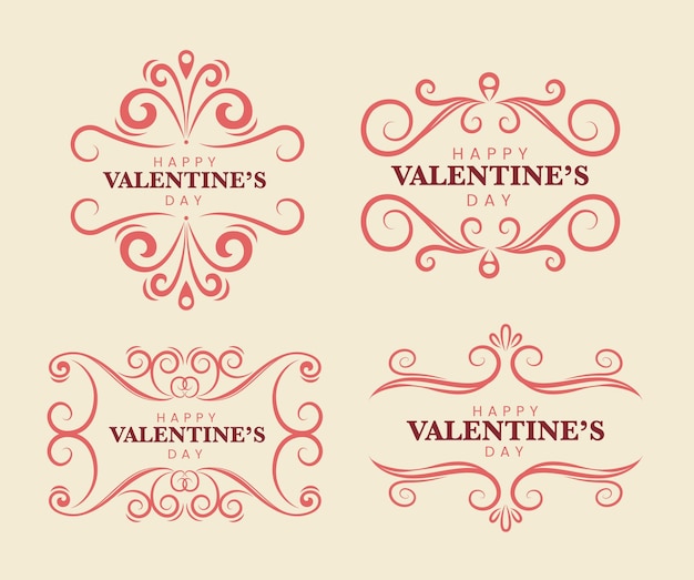 Valentine day labels