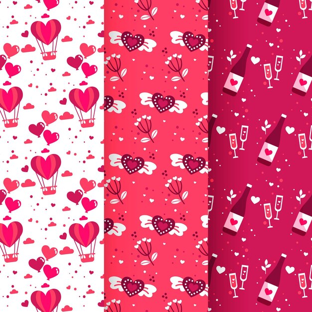 Valentine day pattern collection