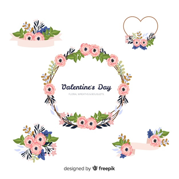 Valentine floral wreath pack