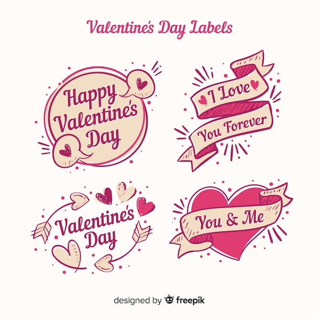 Valentine label pack