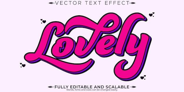 Valentine love text effect editable romance and couple text style