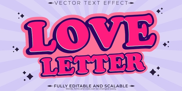 Valentine love text effect editable romance and couple text style