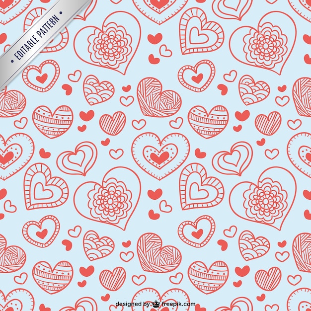 Valentine pattern with hearts