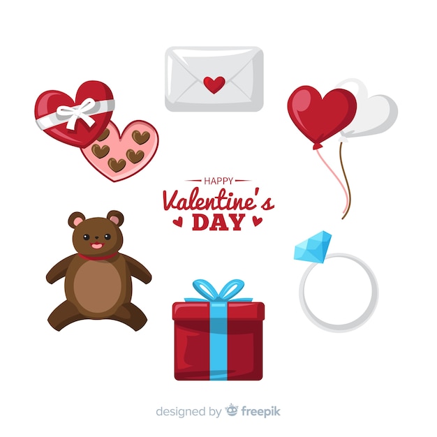 Free Vector valentine presents collection