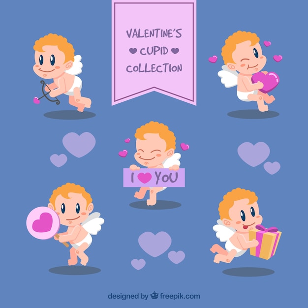 Free vector valentine's cupid collection