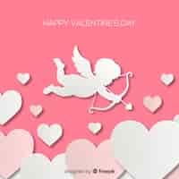 Free vector valentine's day background in paper style