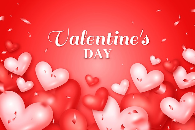 Valentine's day background realistic heart