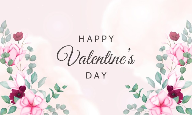 Valentine's day background with beautiful floral