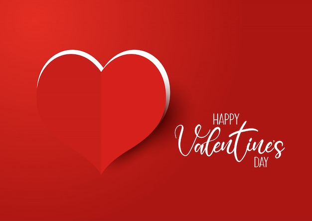 Valentine's Day background with cut out heart